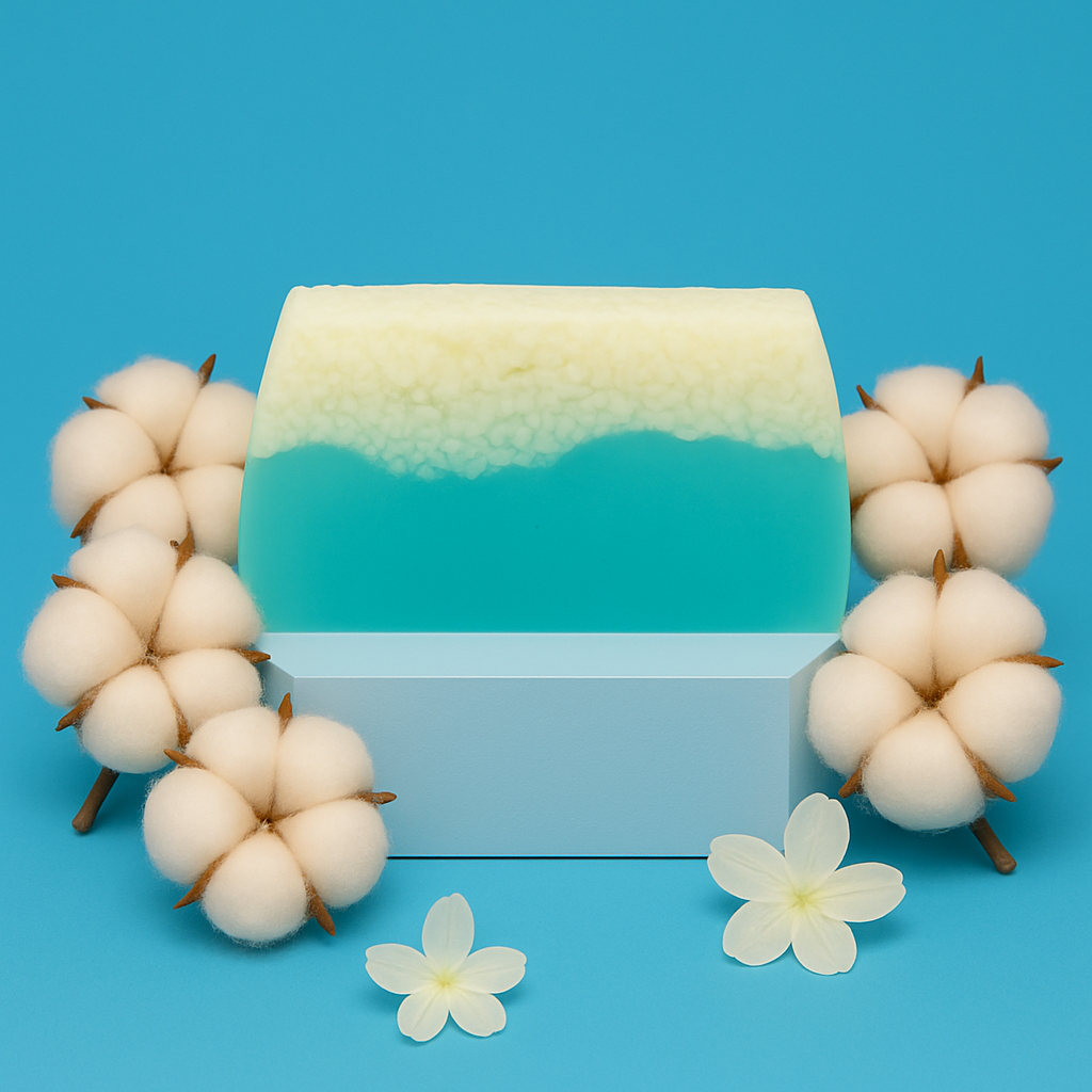 Tranche de savon fleur de Coton x10
