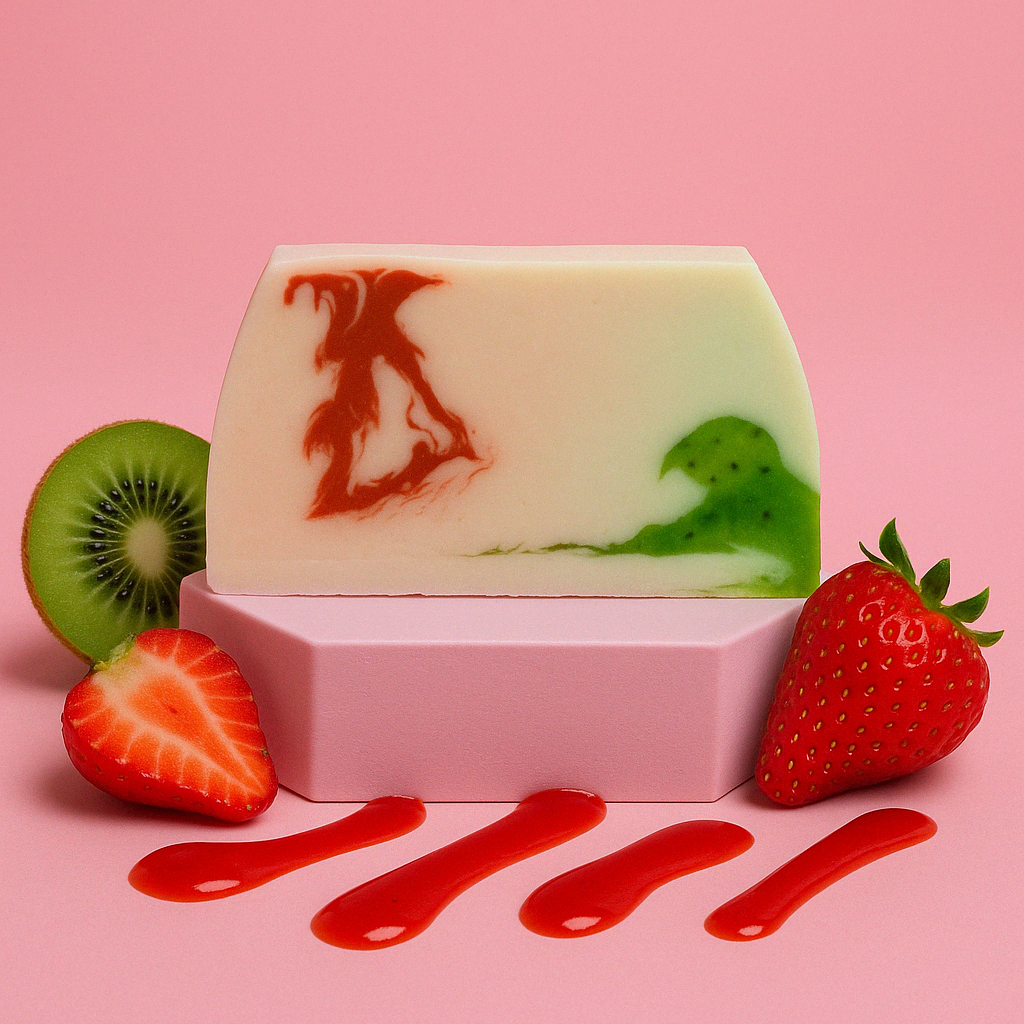 Tranche de savon Fraise & kiwi x10