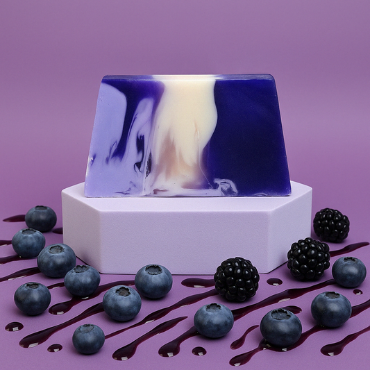 Tranche de savon Myrtille et mûre x20